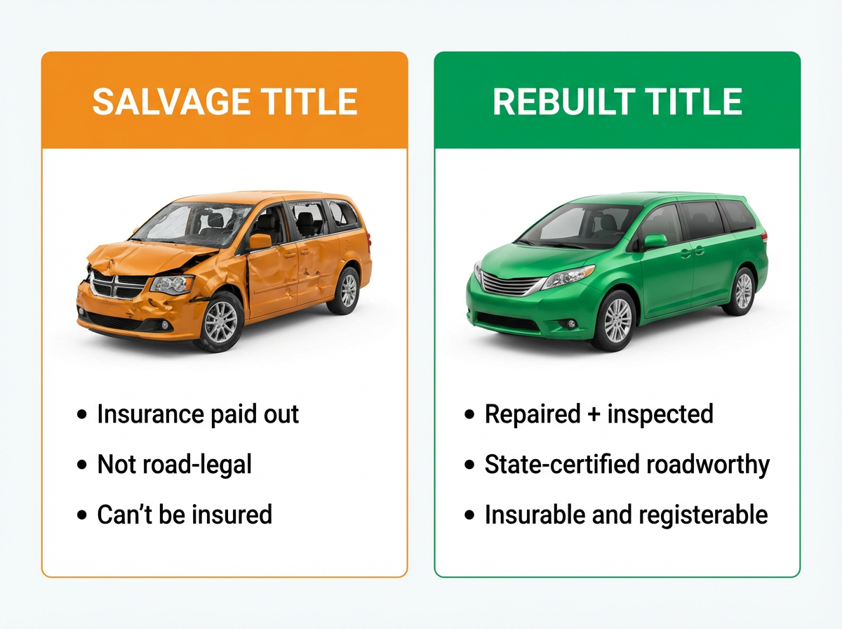 Salvage vs Rebuilt Title Comparison