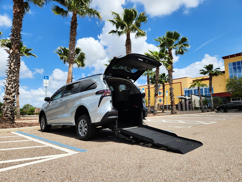 Toyota Sienna wheelchair van with rear entry ramp